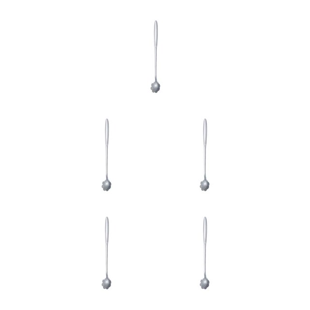 Inteprter Cuchara agitadora de acero inoxidable, cucharas de mano para vino, barman, Bar, Club, cocina, club nocturno, flor Natural larga Type2 NO2