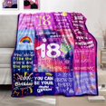 thumbnail image 5 of 18th Birthday Gifts for Girls - 18 Year Old Girl Birthday Gifts Crown Throw Blanket Gift Ideas for Girls Soft Flannel Floral Throw Blanket for Kids Girls Birthday Gift for Kids Room Decor,80"x60", 5 of 6