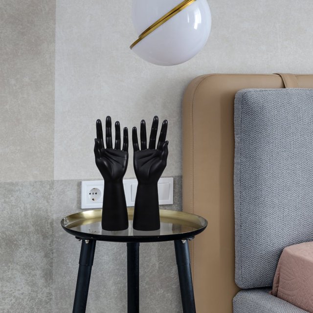 unbranded 2Ud Soporte Para Anillos Mannequin Negro Con Detalles Realistas Para Joyas Y Exhibición