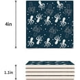 thumbnail image 3 of POGLIP Octopus Set of 6 Coaster for Drinks, Absorbent Ceramic Stone Coasters Cup Mat with Cork Base for Home Kitchen Room Coffee Table Bar Decor, 3 of 4
