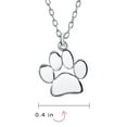 thumbnail image 4 of Bling Jewelry Womens Dainty Paw Print Pendant Necklace for Pets in Gold Plated Sterling Silver, 4 of 4