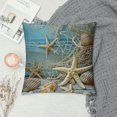thumbnail image 2 of JRXY Nautical Coastal Decor Pillow Covers Starfish/Seashell/Sand/Conch/Beach House Decorative Cushion Covers Sea Theme Home Decorative Pillowcases White, 2 of 5