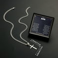 thumbnail image 6 of APSVO Silver Cross Necklaces for Men Boys to My Son Gifts from Dad Mom Stainless Steel Cross Pendant Chain Religious Christian Birthday First Communion Graduation Fathers Day Jewelry Gifts Teen Kids, 6 of 7