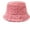 Pink, variant on CoCopeaunts Bucket Hat for Womens Solid Color Lambs Fisherman Hat Cute Girls Outdoor Casual Winter Comfort Warm Fisherman Cap