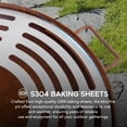 thumbnail image 3 of SUNJOY 28 Inch Fire Pit BBQ With Cooking Grill Outdoor Wood Burning,Metal Round FirePit Table for Backyard Patio Garden, 3 of 10
