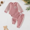 thumbnail image 2 of CAUYDY Baby Girl Clothes Set Preemie Girls Long Sleeved Bodysuit Infant Fall Winter Romper Newborn Going Home Outfit 0 3 6 9 12 18 24 Months Sizes 6-12 Months,Pink, 2 of 7