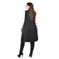 thumbnail image 3 of Chaleco Largo Roman Fashion Tipo Gamuza Negro Talla Extra, 3 of 7