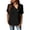 Black, variant on Kingdiese Womens Casual Short Sleeve Button Front Tunic Top Solid Summer Fashion Tee Girls Size 13, Size XL
