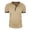 Khaki, variant on UVEASISHA Mens Henley Short Sleeve T-Shirt 3 Button Collarless T Shirts for Men Business Casual Regular Fit Tee Shirt Summer Fashion Colorblock Pullover Shirt White S