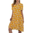 thumbnail image 6 of Women's Summer Casual Midi Dress Beach Short Sleeve Dresses with Pockets, 6 of 7