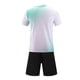 thumbnail image 4 of Conjuntos de blusas y camisas de manga corta con cuello en V. Conjunto de traje de fútbol de color sólido para niños para juegos deportivos universitarios, partidos de rendimiento, uniformes de entren, 4 of 5