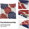 thumbnail image 4 of 4th of July Pillow Covers 16x16 Set of 2, Blue Red White Dahlia Floral Farmhouse Decorations Throw Pillow Covers Patriotic Independence Day Outdoors Decorative Linen Cushion Case for Couch Sofa Home, 4 of 6