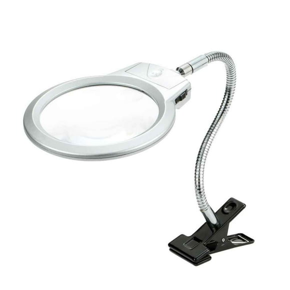 Transemion Bonrich 2 Pcs Loupe à DEL Conçue pour le Vieillissement des Yeux Matériau Lentille en ABS Acrylique Bras Mince Pivote dans n'Importe Quelle Direction