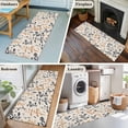 thumbnail image 5 of Orange Grey Botanical 2'x6' Runner Rugs for Hallway Kitchen Bedside Non Slip, Rustic Country Spring Floral Summer Leaf Entryway Rug Runners with Rubber Backing, Long Carpet Runner for Laundry Room, 5 of 8