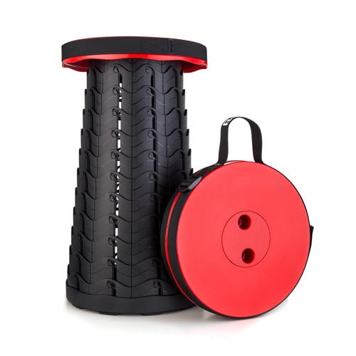 Taburete plegable ajustable, portátil, retráctil, plegable, ligero y resistente, apto para camping, pesca, senderismo, viajes, jardín al aire libre e interior