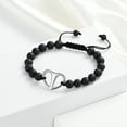 thumbnail image 4 of Heart Cremation Jewelry Urn Bracelet for Ashes Adjustable Stainless Steel / Lava Stone Memorial Keepsake Bangle Bracelet for Women Men, 4 of 7