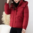 thumbnail image 5 of Gamivast Quilted Jackets for Women Short Zip up Padded Detachable Hooded Jacket with Pockets Loose Fitted Long Sleeve Trendy Winter Coats Warm Solid Color Outerwear, 5 of 5