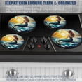 thumbnail image 5 of Electric Stove Burner Covers,4 Pcs Round Gas Burner Cover,8 and 10 Inch,Mermaid Gazing at the Sunset by the Sea, 5 of 7