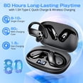 thumbnail image 3 of Wireless Earbuds Bluetooth 5.4 Headphones Sport, IPX7 Waterproof Earphones with Earhooks, 80H Playtime, Fast Charging Case, Noise Cancelling Mic, Lightweight Bluetooth Earbuds for Running Gym, 3 of 11