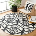 thumbnail image 2 of SAFAVIEH Metro Syeda Diamond Area Rug, Black/Ivory, 6' x 6' Round, 2 of 7