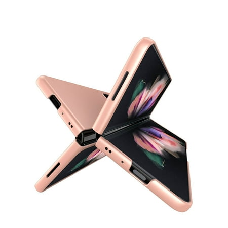 SaharaCase - Hard Shell Silicone Case for Samsung Galaxy Z Fold3 5G - Rose Gold