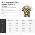 thumbnail image 5 of Lsque Cute Cow Print Sunflower C print Men's Cuban Collar Short Sleeve Shirt Summer Beachwear Casual Button Down Fashionable Vacation Leisure Shirt-Small, 5 of 7