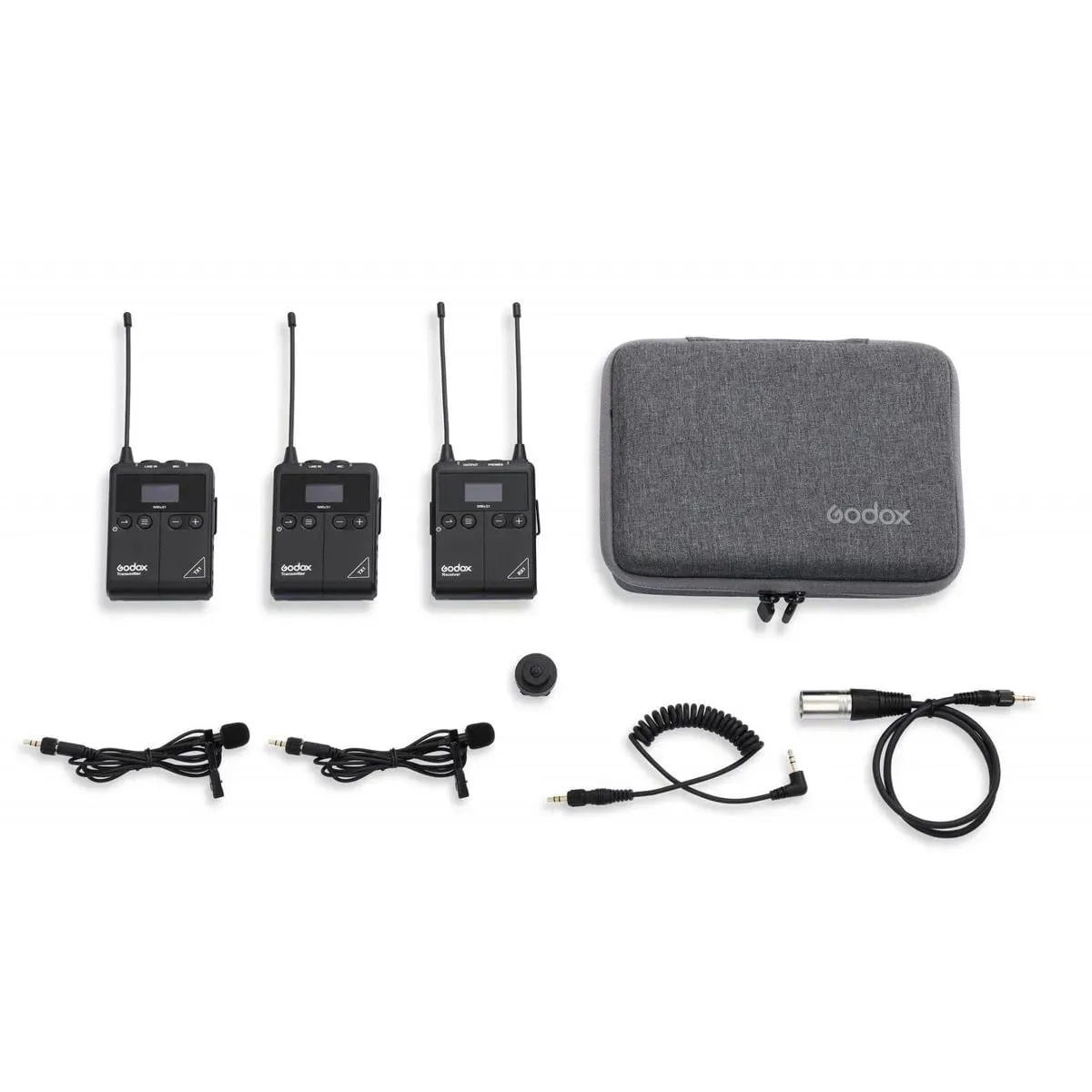 Godox WMicS1 UFH Wireless Microphone System 2 with 2x Omni Lavalier Microphone
