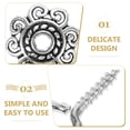 thumbnail image 4 of USHOBE 100Pcs Silver Alloy Screw Eye Pin Diy Making Eyelet Screw Flower Bead Cap for Jewelry Crafting, 4 of 8