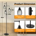 thumbnail image 6 of Vesteel Standing Lamp, Farmhouse Lamp with 3 Teardrop Cage and Bulbs, Industrial Dimmable Floor Lamp for Living Room Bedroom Office Dining Room, 6 of 11