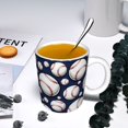 thumbnail image 5 of Yiaed Cute Basebal Print Ceramics Coffee,Large Handle Design,Extra Large Tea and Coffee Cup for Office and Home Mugs, 5 of 6
