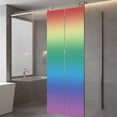 thumbnail image 3 of Rainbow Colors Ombre Cream Privacy Window Film,Decorative Frosted Glass Window Film,Modern Abstract Art Aesthetics Reusable Peel and Stick Static Cling for Home Bathroom Office Glass Door 29.5"x78.7", 3 of 8