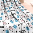 thumbnail image 3 of White Cow Milk Box Moo Pattern Blanket,Comfortable Soft Lamb Wool Throw Blanket,All Season,Warm Lightweight Blankets for Sofa Bed Couch Living Room Chair,40"x50", 3 of 4
