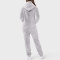 thumbnail image 3 of Gibobby Mono Corto Informal Pijama de manga larga de lana artificial para mujer Casual Color sólido Cremallera Suelto con capucha Mono Pijama Casual Invierno Cálido Rompe Lind(Gris， S), 3 of 5