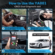 KINGBOLEN YA001 OBD2 Scanner Diagnostic Tool Check Car Engine Fault Code Reader OBDII Clear Error Codes