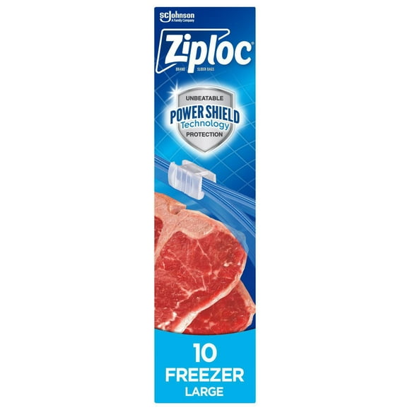 Ziploc® Slider Freezer Bags with Power Seal Technology, Large