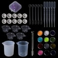 thumbnail image 1 of Techinal 1 Set Epoxy Resin Kit DIY Jewelry Dry Flower Glitter Powder Shiny Dropper Cup Silicone Handmade Tackle Handmade Accessories Casting Tools, 1 of 16