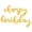 Gold, variant on Cursive Script Letter Balloons - CHOMPY BIRTHDAY 16" Inch Alphabet Letters Foil Mylar Balloon Birthday Party Banner (Silver)