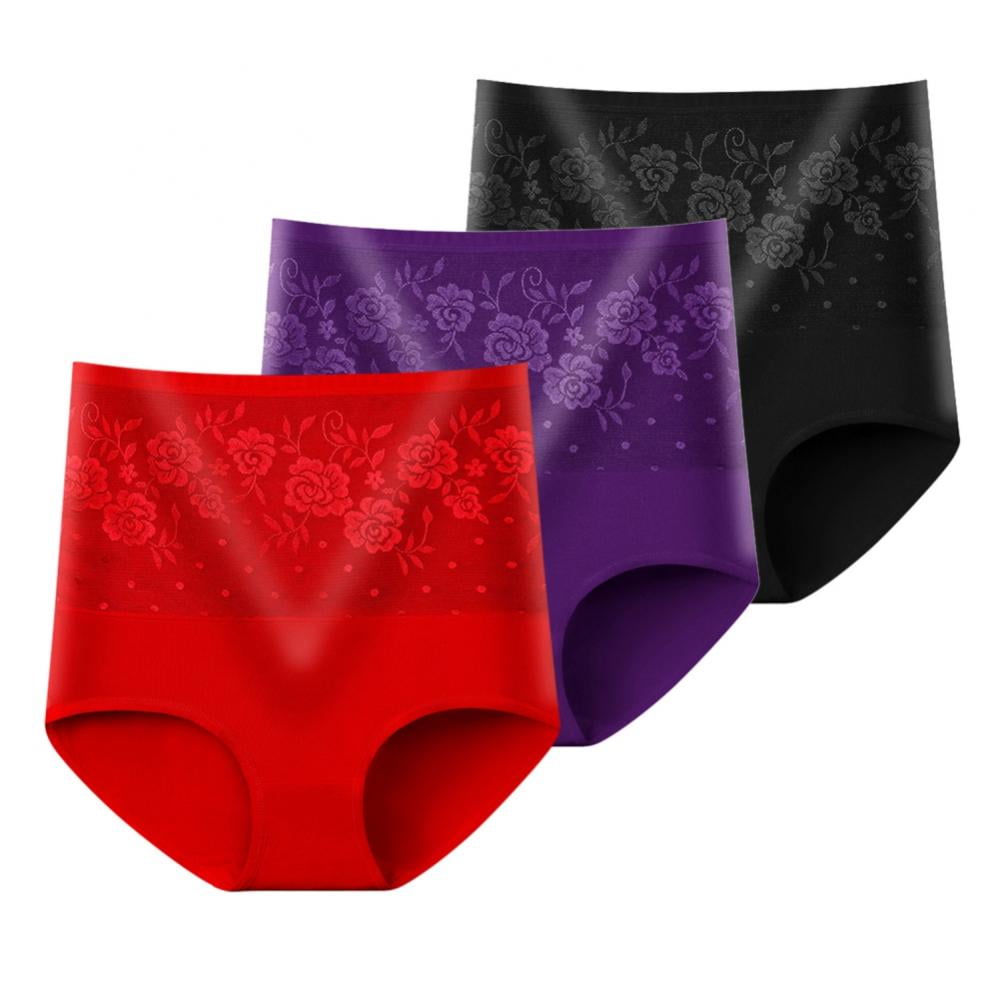 Plus Size Underwear Women, Menstrual Panties High Waisted Briefs Lace - View #9