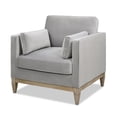 thumbnail image 5 of Jennifer Taylor Home Knox 36" Modern Farmhouse Performance Velvet Large Living Room Accent Arm Chair in Opal Grey, 5 of 14