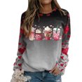 thumbnail image 4 of Aoochasliy Pullover for Women Clothes Ladies Casual Round-Neck Long Sleeve Color Blouses Sweater Tops, 4 of 5