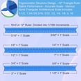 thumbnail image 7 of RUseeN Architectural Scale Ruler, 12” Imperial Aluminum Alloy Metal Architecture Measuring Tools, Engineering Drafting Construction Drawing Blueprints Triangular Architect Scaling Rulers (Blue), 7 of 7