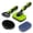 Green Black, variant on 4PCS Self Cleaning Slicker Brush, Pet Grooming Rake, Bath Brush & Massage Brush for Short/Long Haired Dogs, Cats & Horses, Pet Grooming Deshedding Tools - Pet Supplies (Green Black)