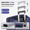 thumbnail image 6 of Zimtown Carry-on Luggage Set 3 Piece Lightweight Suitcase Set with Duffel Bag, PP Hard Shell Suitcase 20" Luggage Sets Spinner Wheels, Blue, 6 of 17