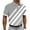 Gray, variant on Men's Wide Diagonal Stripe Short Sleeve Collared Top, Quick Dry Athletic Shirt for Golf Venue Training & Daily Casual Matching S-5XL
