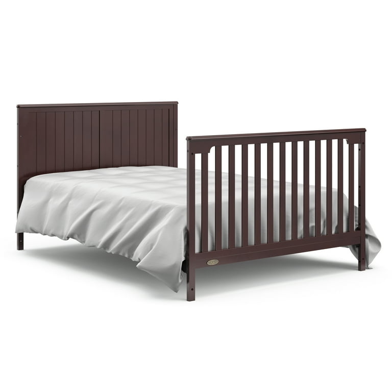 Graco Hadley 5 in 1 Convertible Crib with Changer Drawer and JPMA Certified Safety Espresso Walmart