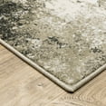 thumbnail image 4 of 2' X 8' Charcoal Grey And Beige Abstract Power Loom Stain Resistant Runner Rug, 4 of 5