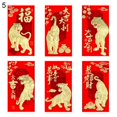 thumbnail image 1 of 6 sobres rojos llamativos de papel auspicioso del 2022 con el zodiaco chino, paquetes de dinero de la suerte para el Festival de primavera, 5, 1 of 5
