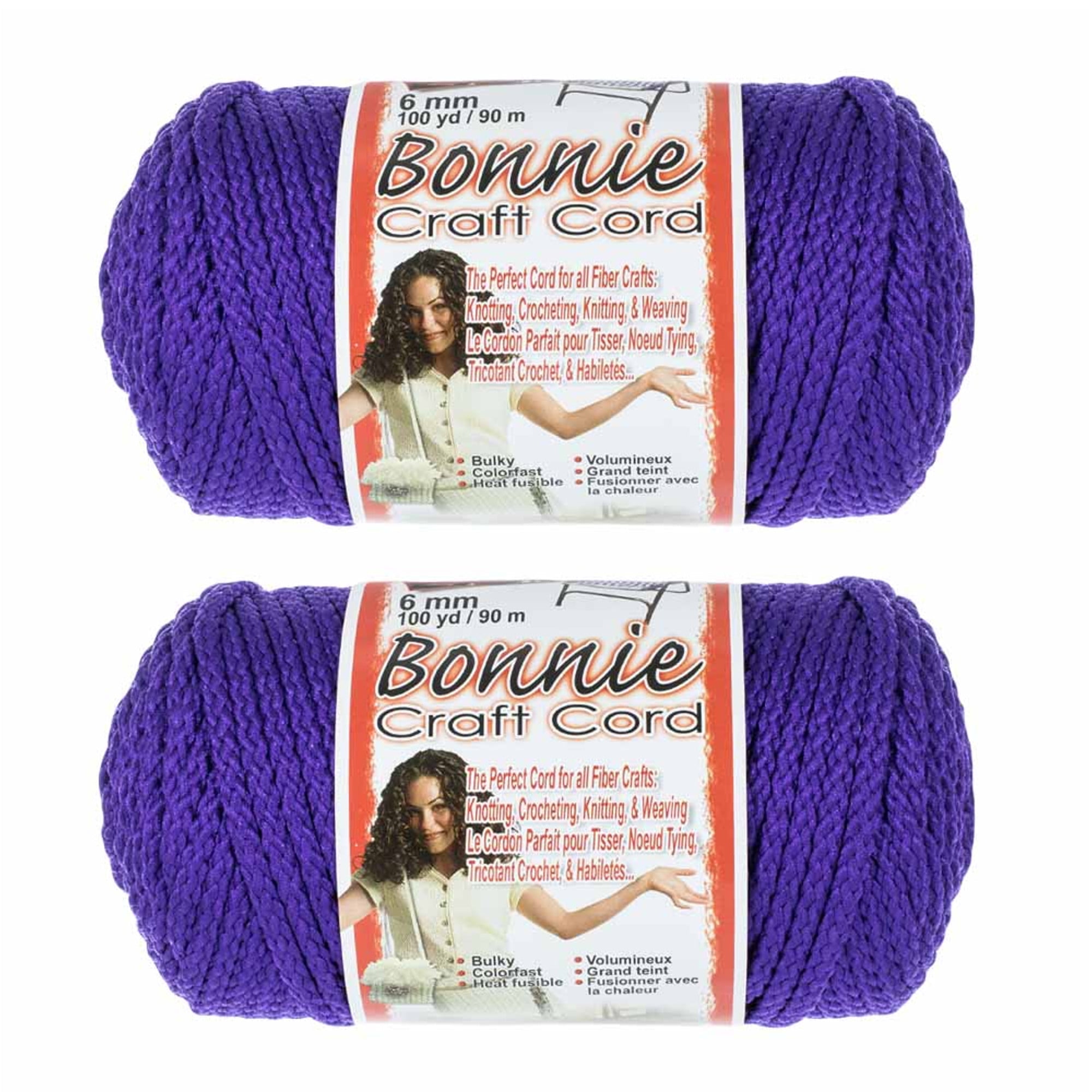 Craft County Bonnie Macrame Cord - 4mm - 100 yd Lengths - Various Colors, Adult Unisex, Size: Twin