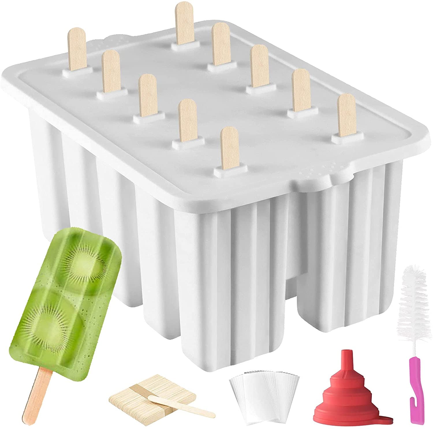 Maker With Sticks Ice Cream Tools Oval Popsicle Moulds Food Silicone Molds
