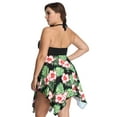 thumbnail image 4 of Plus Size Two Piece Swimsuits for Women Floral Skirt Swimwear Halter Dress Bathing Suit Beachwear, 4 of 5